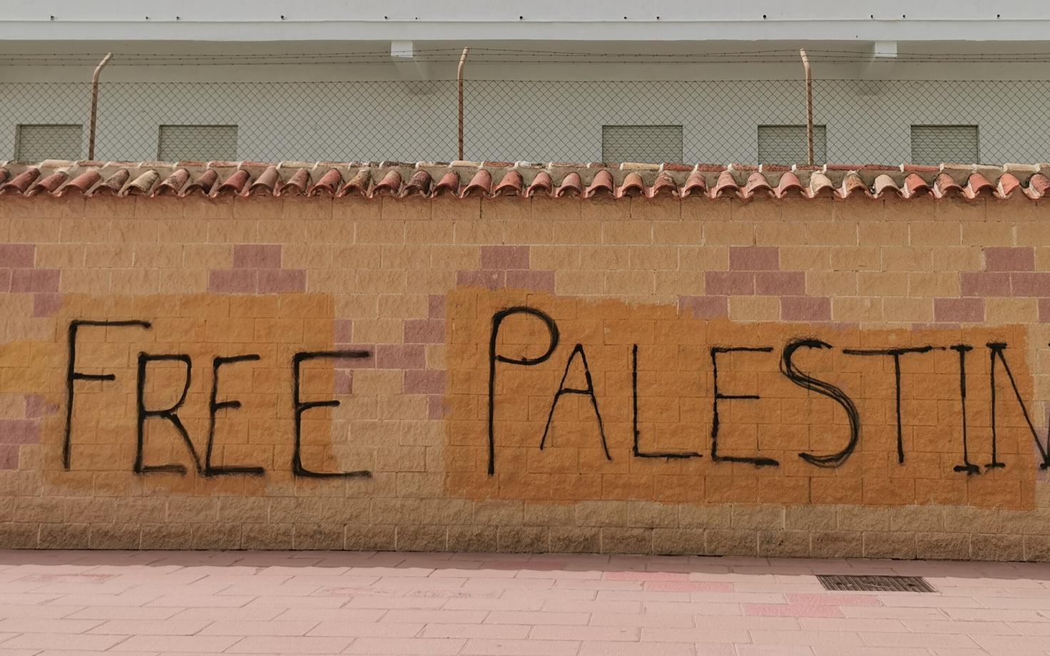Лозунг в защиту Палестины.