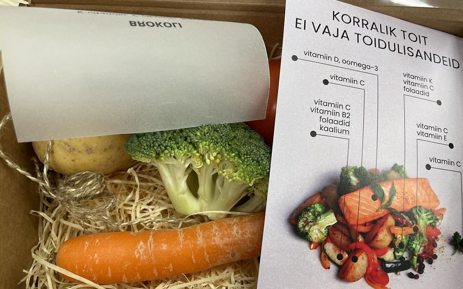 Regionaal- ja põllumajandusministeeriumi kampaania pressikutsena ajakirjanikele saadetud toidupakk.