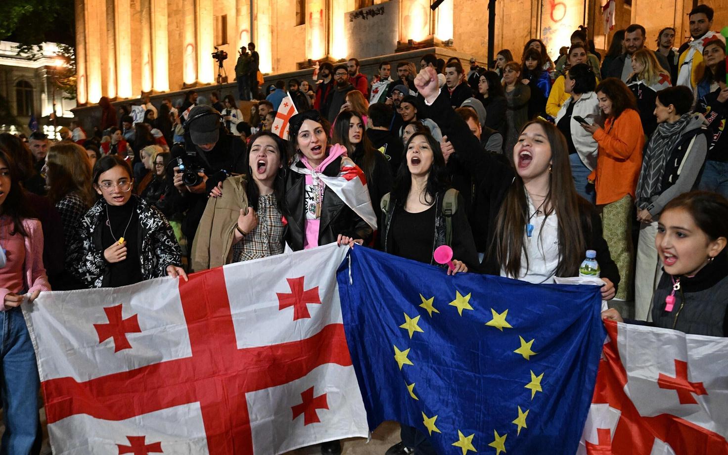 Протесты в Грузии.