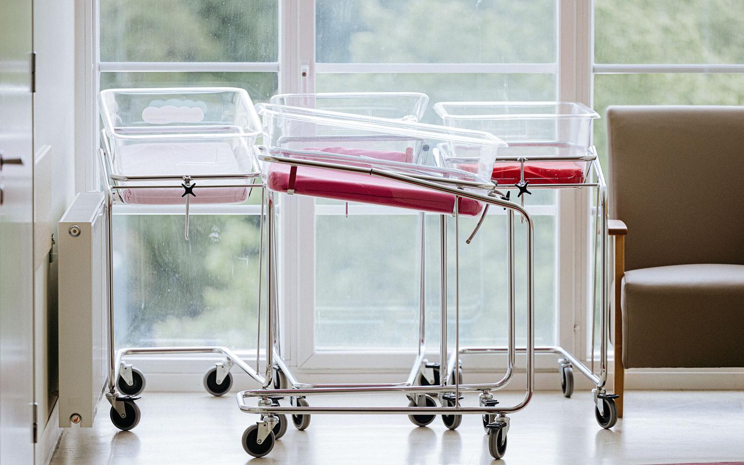 Тележки для перевозки новорожденных.