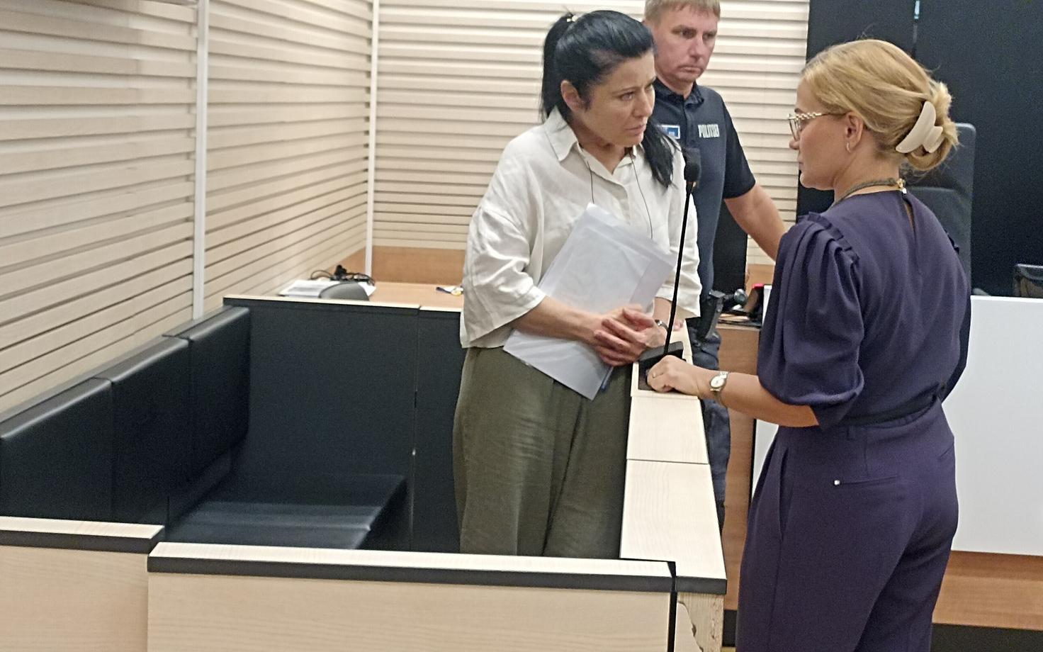 Svetlana Burceva in court.