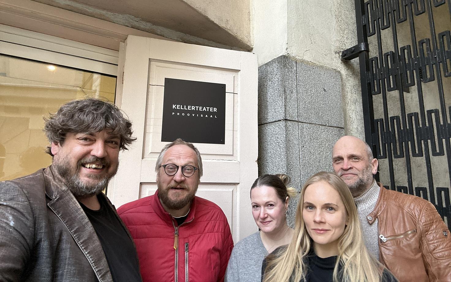 Kellerteatri uus loomenõukogu: (vasakult) Vahur Keller, Andres Roosileht, Britt Urbla, Liis Haab ja Riho Rosberg