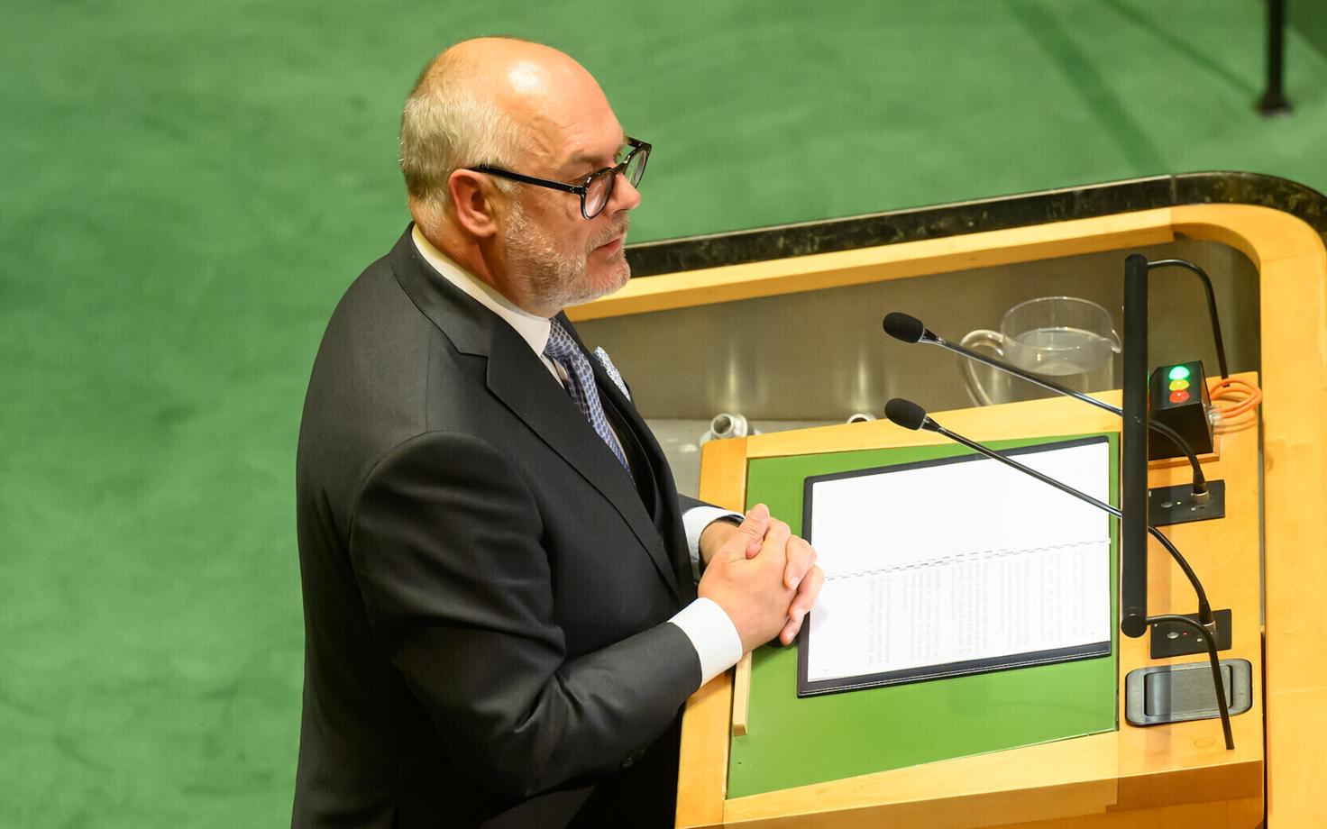 Alar Karis ÜRO Peaassamblee 79. istungjärgul.