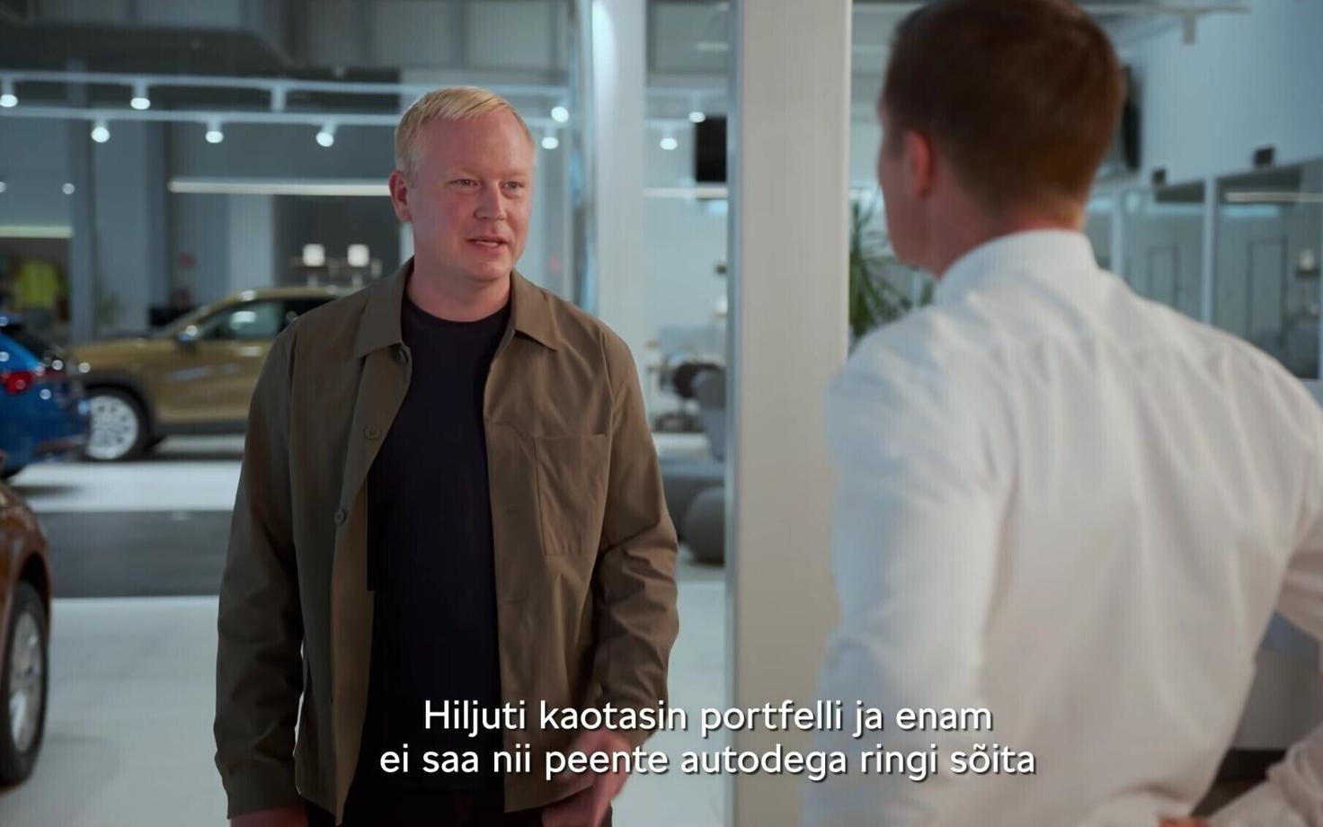 Бывший министр финансов Март Вырклаэв в рекламном ролике: