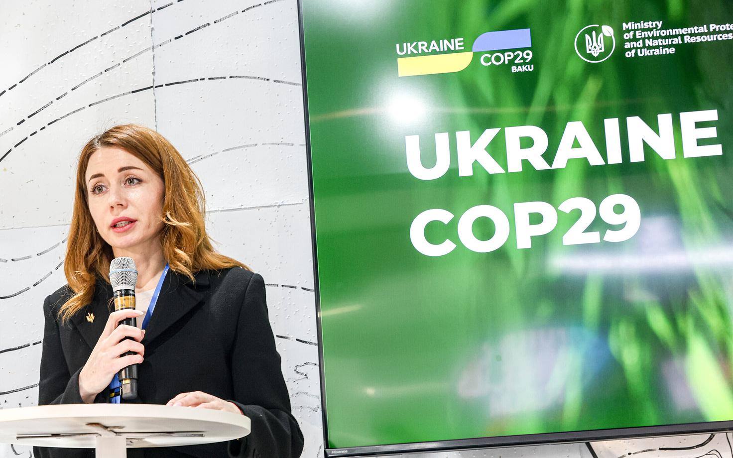 Ukraina keskkonnaminister Svitlana Grintšuk COP29 kliimakonverentsil