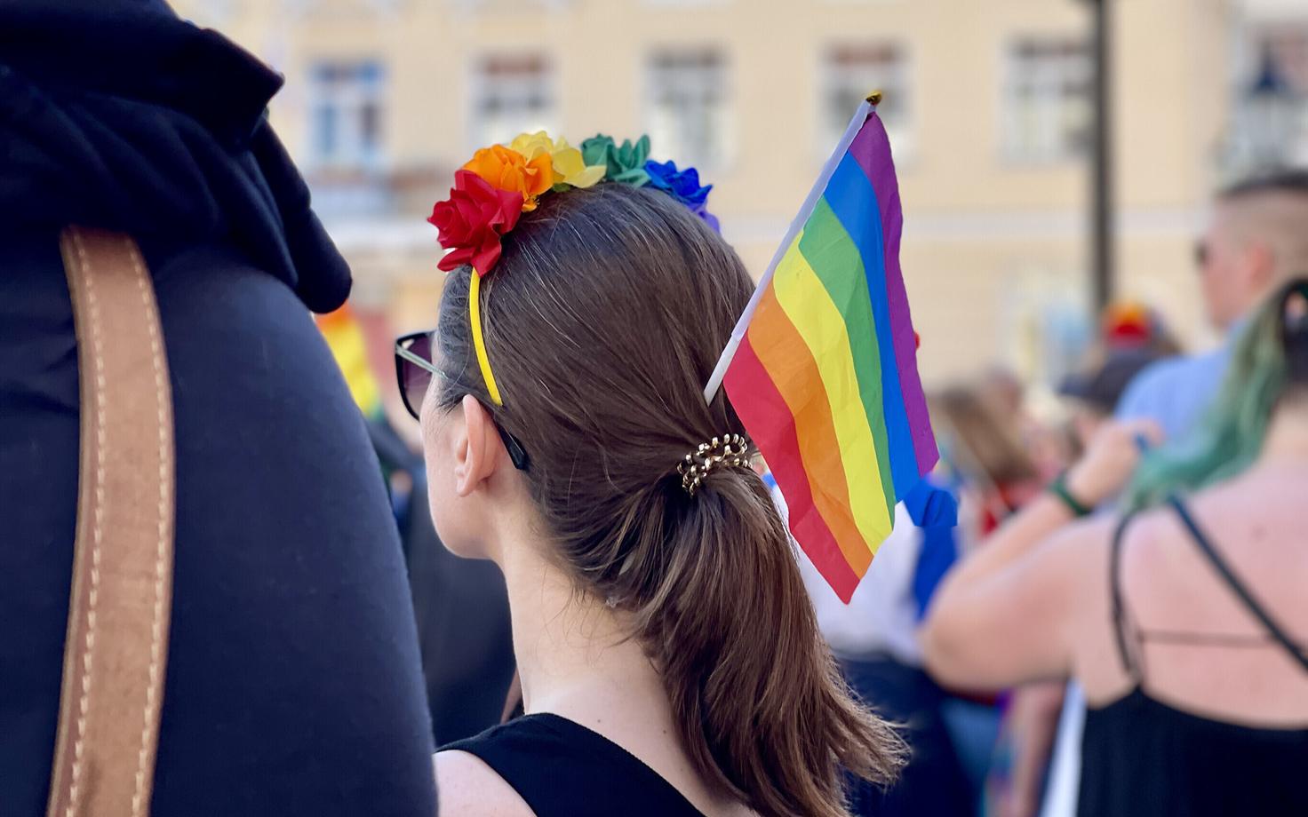 LGBT lipp Tartus aastal 2022. Illustratiivne foto.