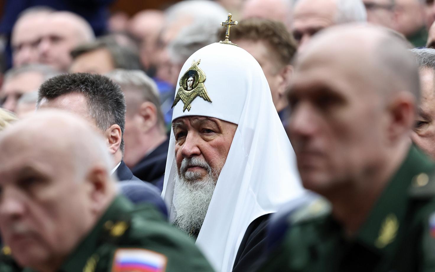 Патриарх Кирилл на расширенном заседании коллегии Министерства обороны России в декабре 2024 года.