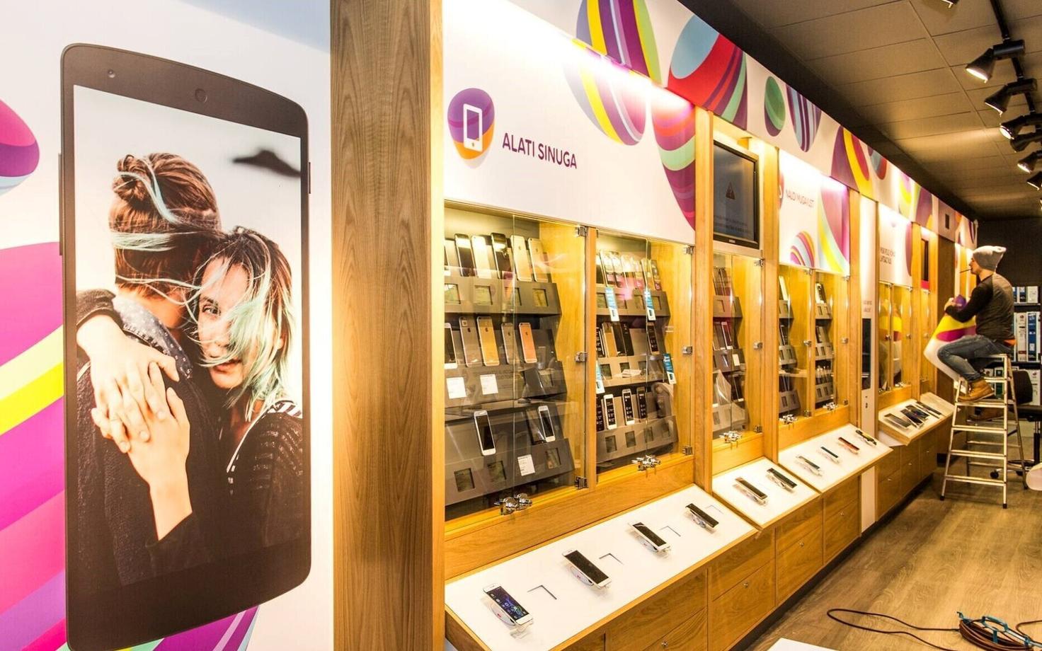 A Telia mobile phone store in Estonia.