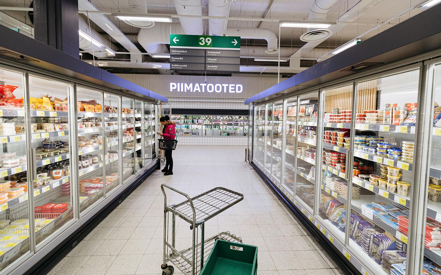Piimatooted Prisma toidupoes.