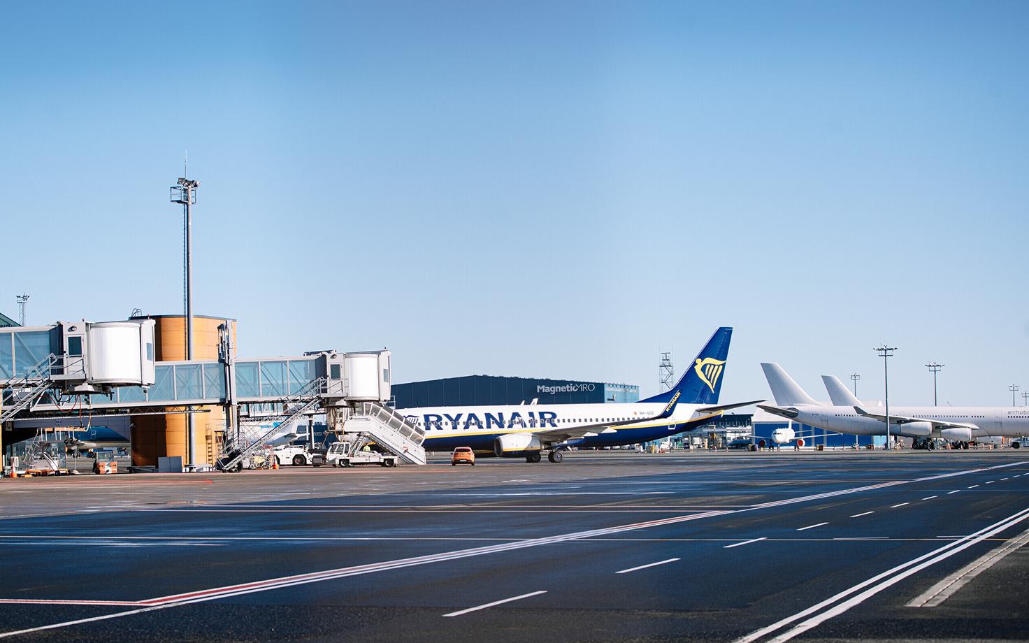 Ryanairi lennuk Tallinna lennujaamas.
