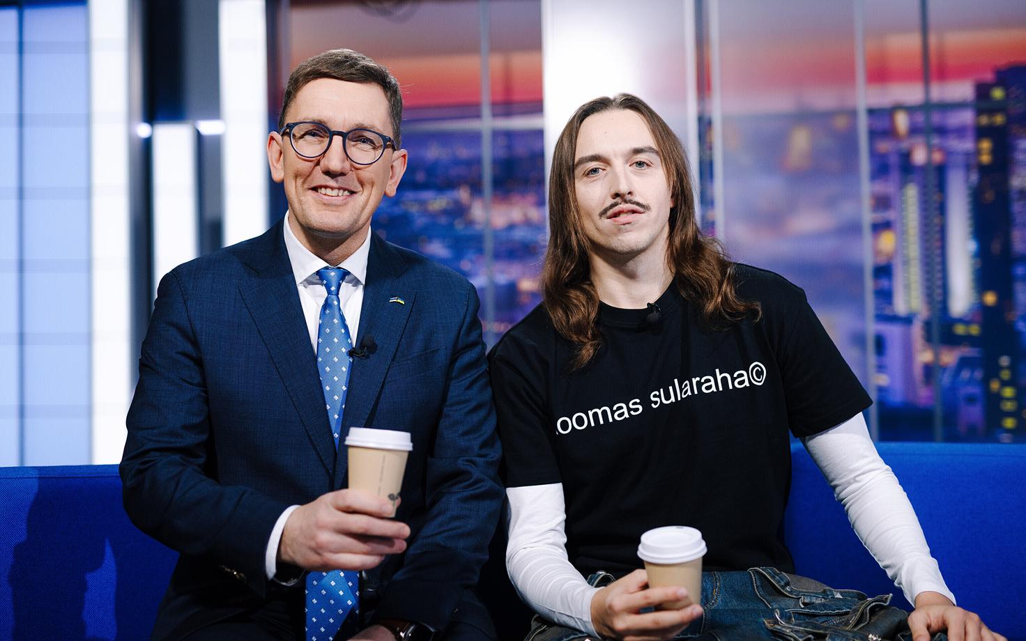 Премьер-министр Эстонии Кристен Михал и Томми Кэш.