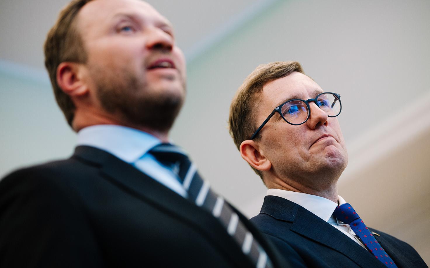 Foreign Affairs and Eesti 200 chair Margus Tsahkna and Prime Minister and Reform Party chair Kristen Michal.