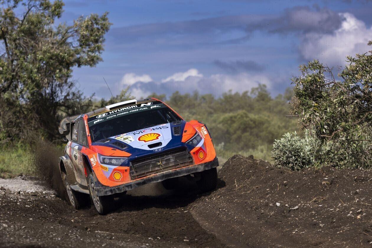 Ott Tänak and Martin Järveoja at last year's WRC Safari Rally Kenya.