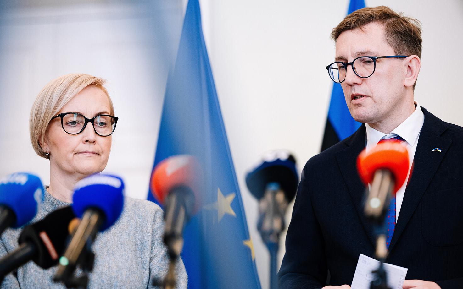 Лидеры Eesti 200 и Партии реформ Кристина Каллас и Кристен Михал.