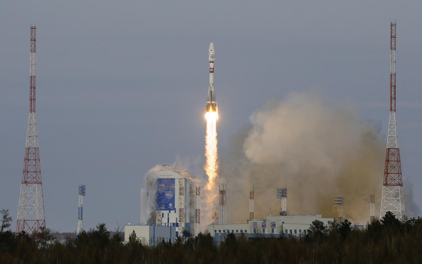 Sojuz-2 startimas Venemaa uuelt Vostotšnõi kosmodroomilt Tsiolkovski linna lähedal Amuuri oblastis 2017. aastal.