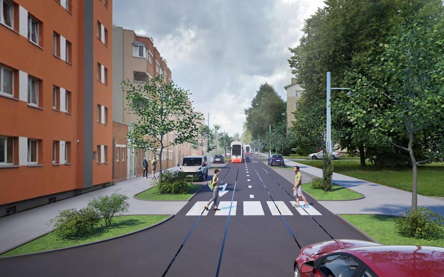 Макет трамвайной линии в Пельгуранде.