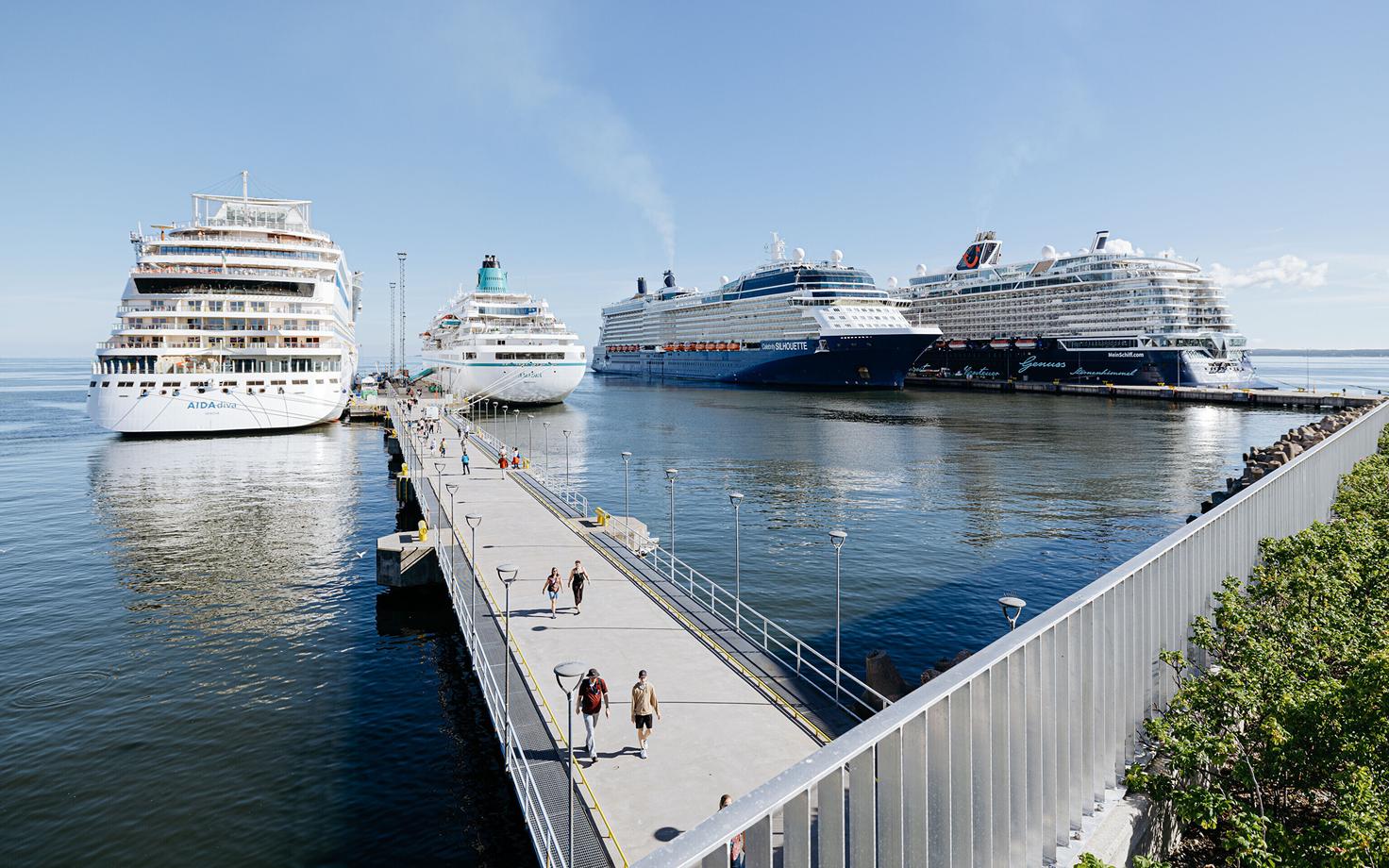 Cruise ships at the Port of Tallinn. Photo is illustrative.