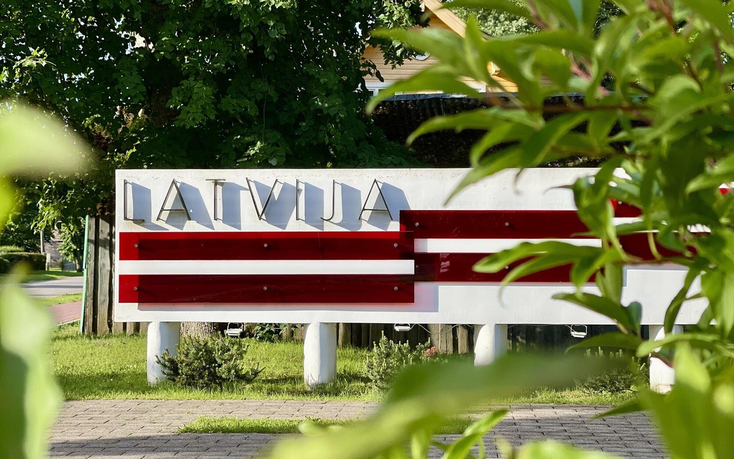 The Latvian border in Ainaži.