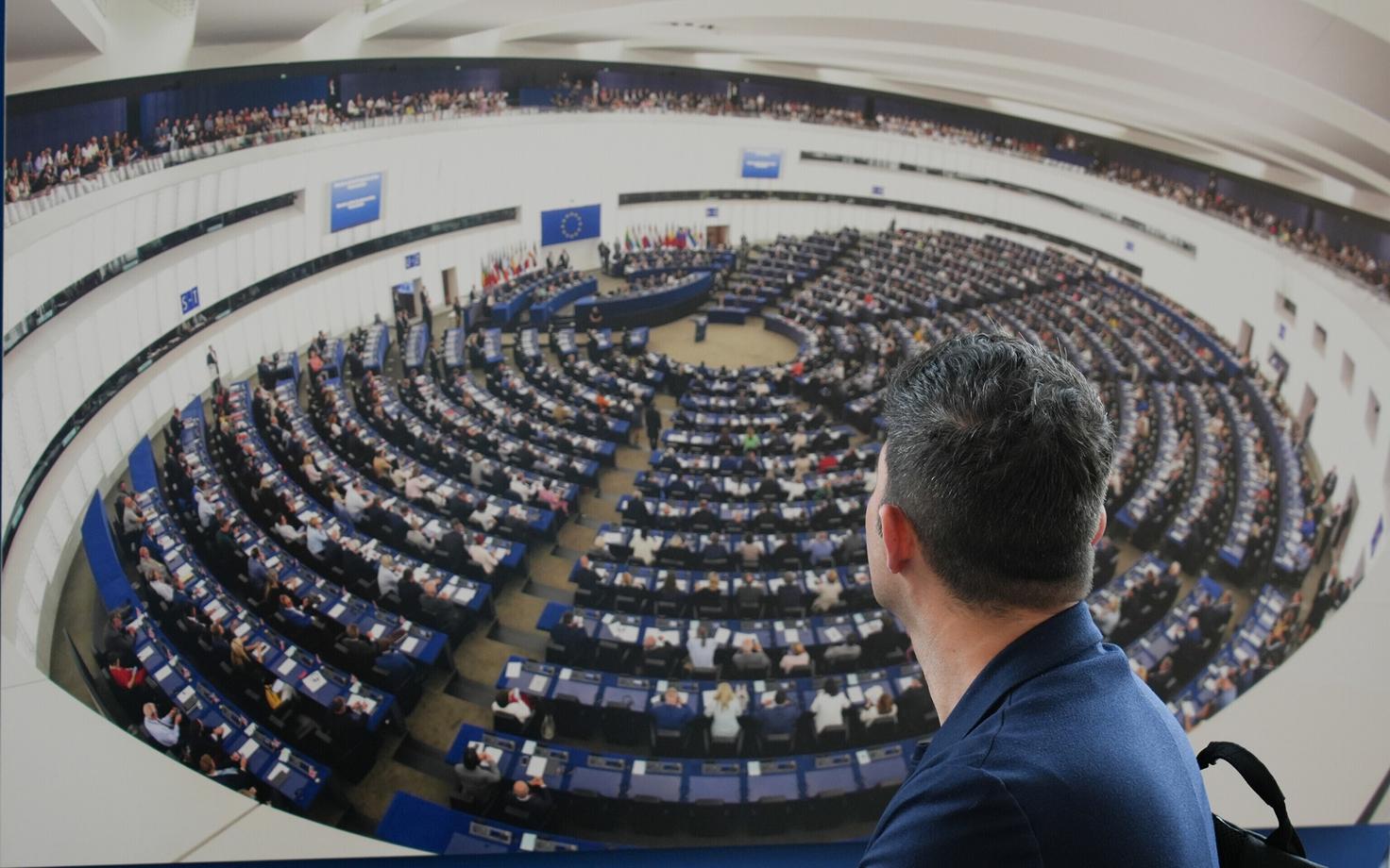 Зал заседаний Европарламента в Страсбурге.