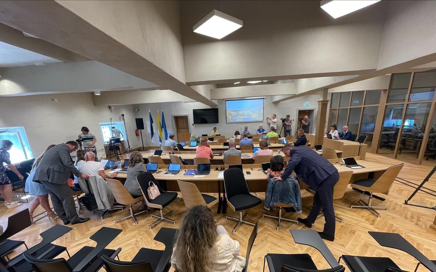 Заседание Нарвского горсобрания.