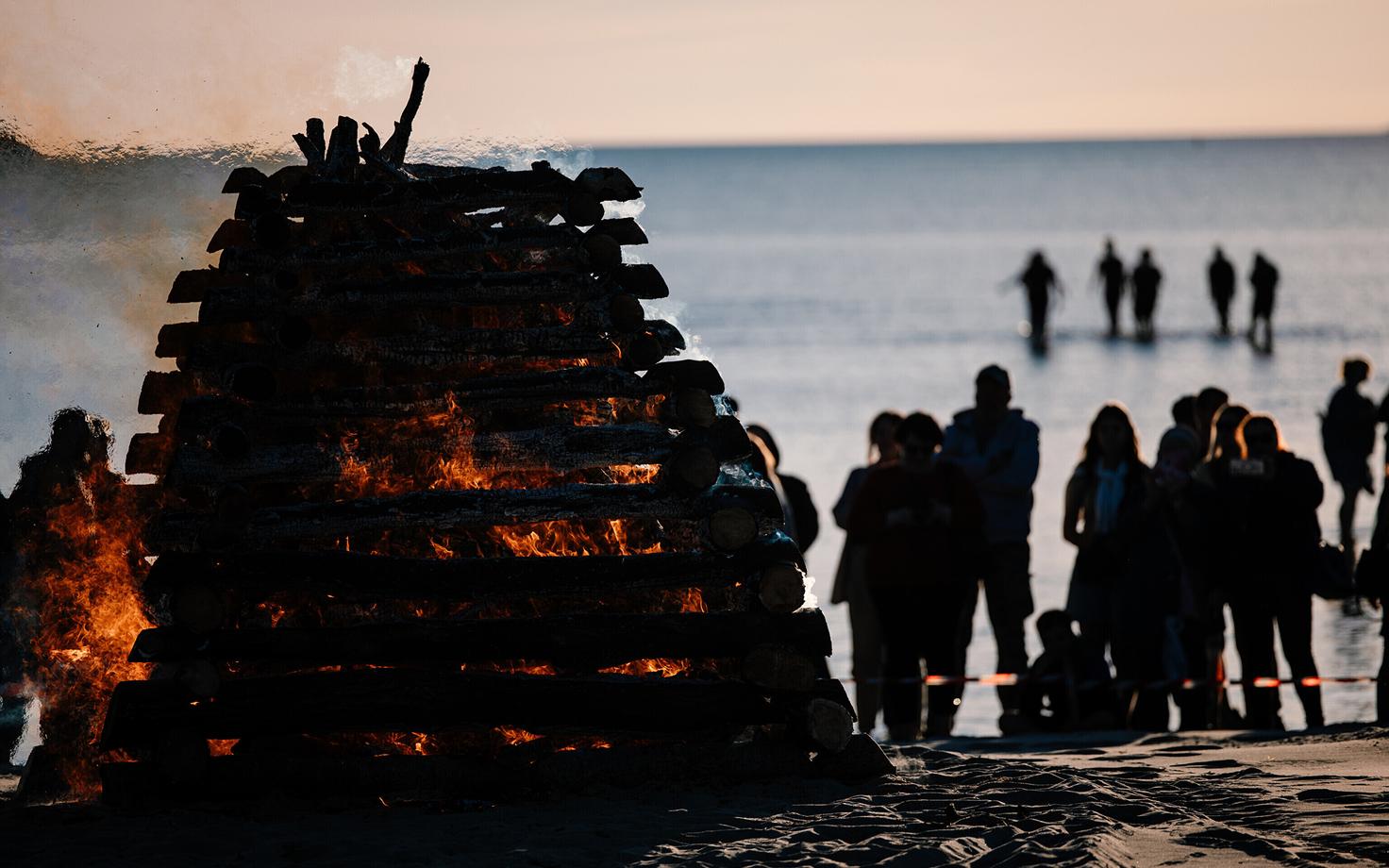 Midsummer bonfire.