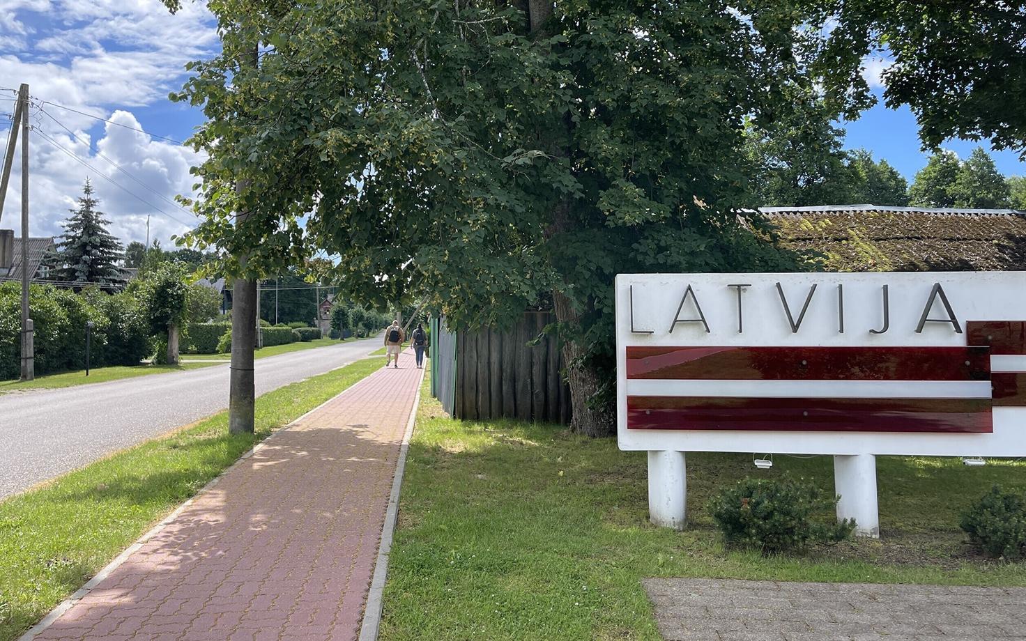 The Latvian border in Ainaži.
