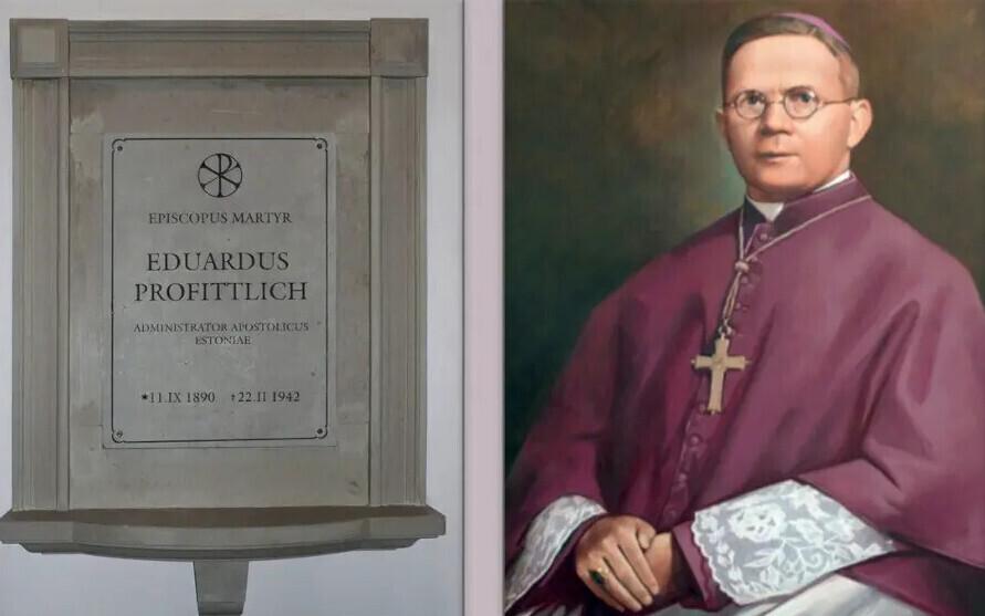 Eduard Profittlich ja temale pühendatud mälestustahvel.