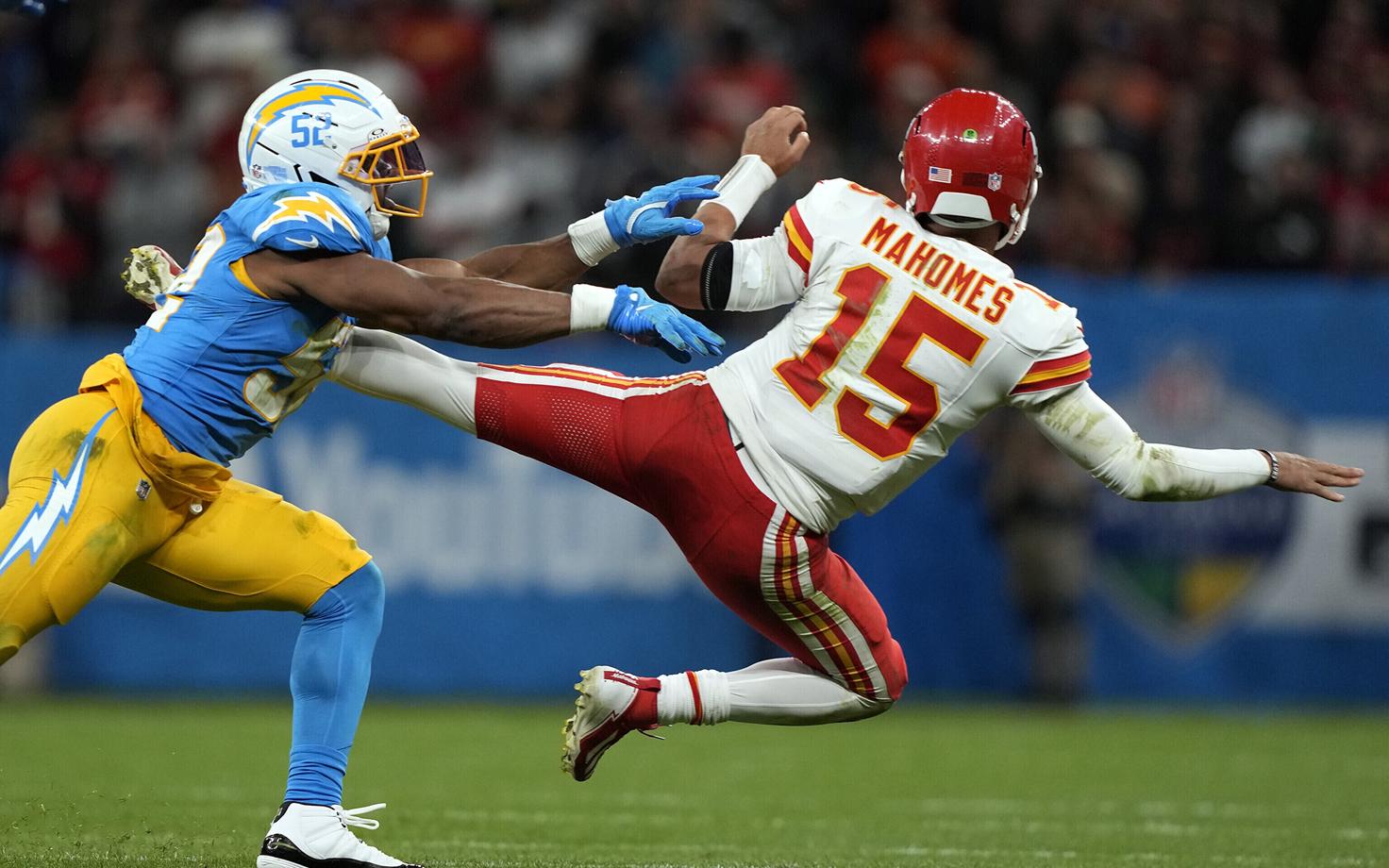 Kansas City Chiefsi mängujuht Patrick Mahomes oli surve all