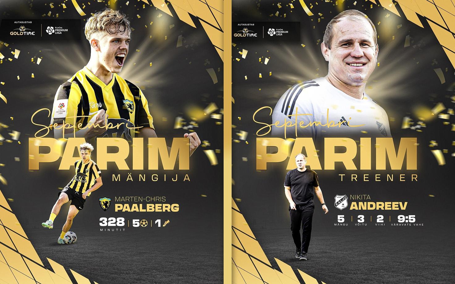 Лучшие футболист и тренер высшей лиги чемпионата Эстонии по итогам сентября.