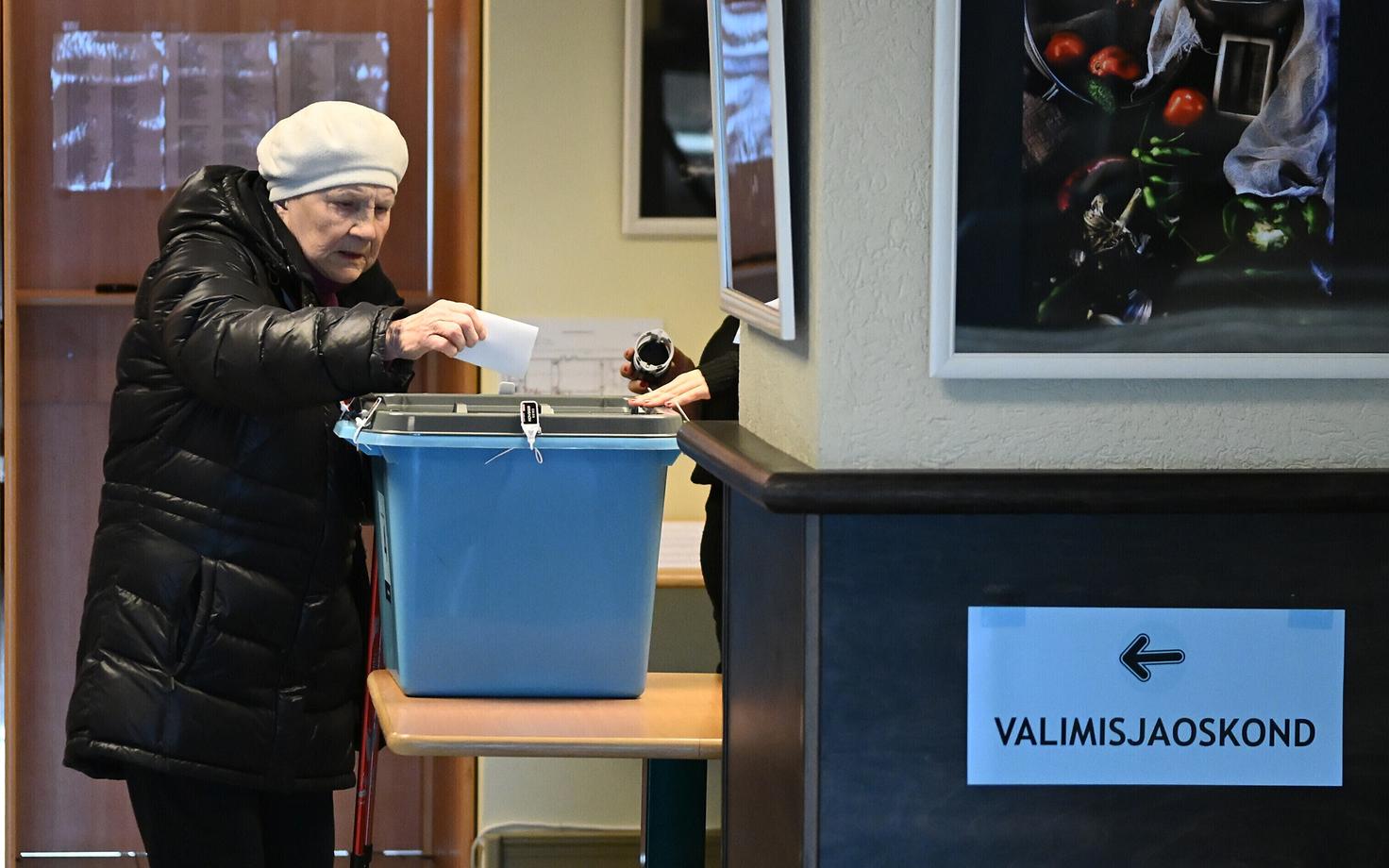 День выборов в Нарве.