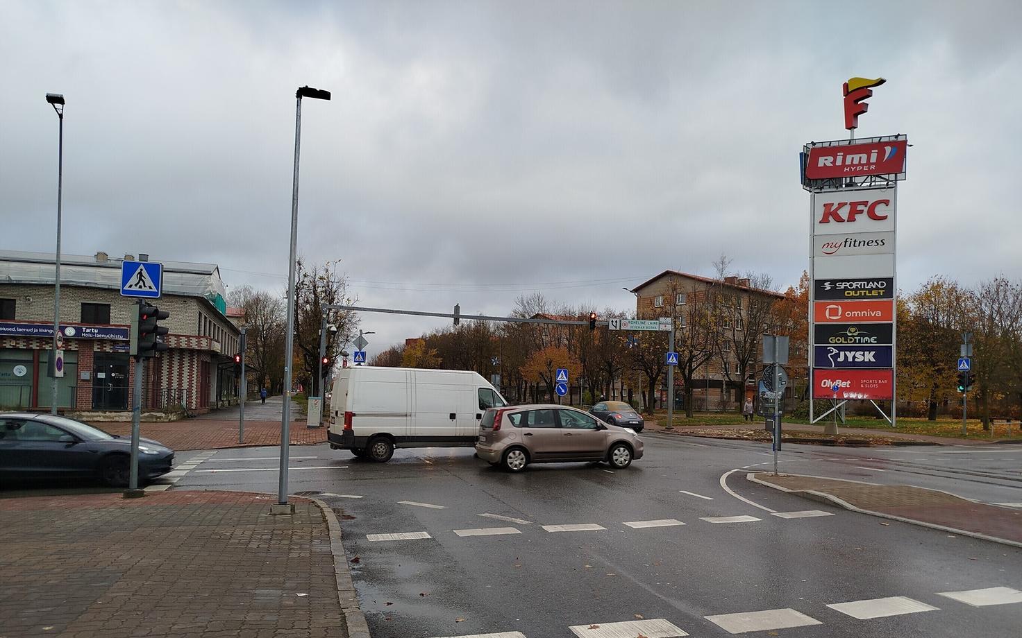 Перекресток Таллиннского шоссе и улицы Энергия.