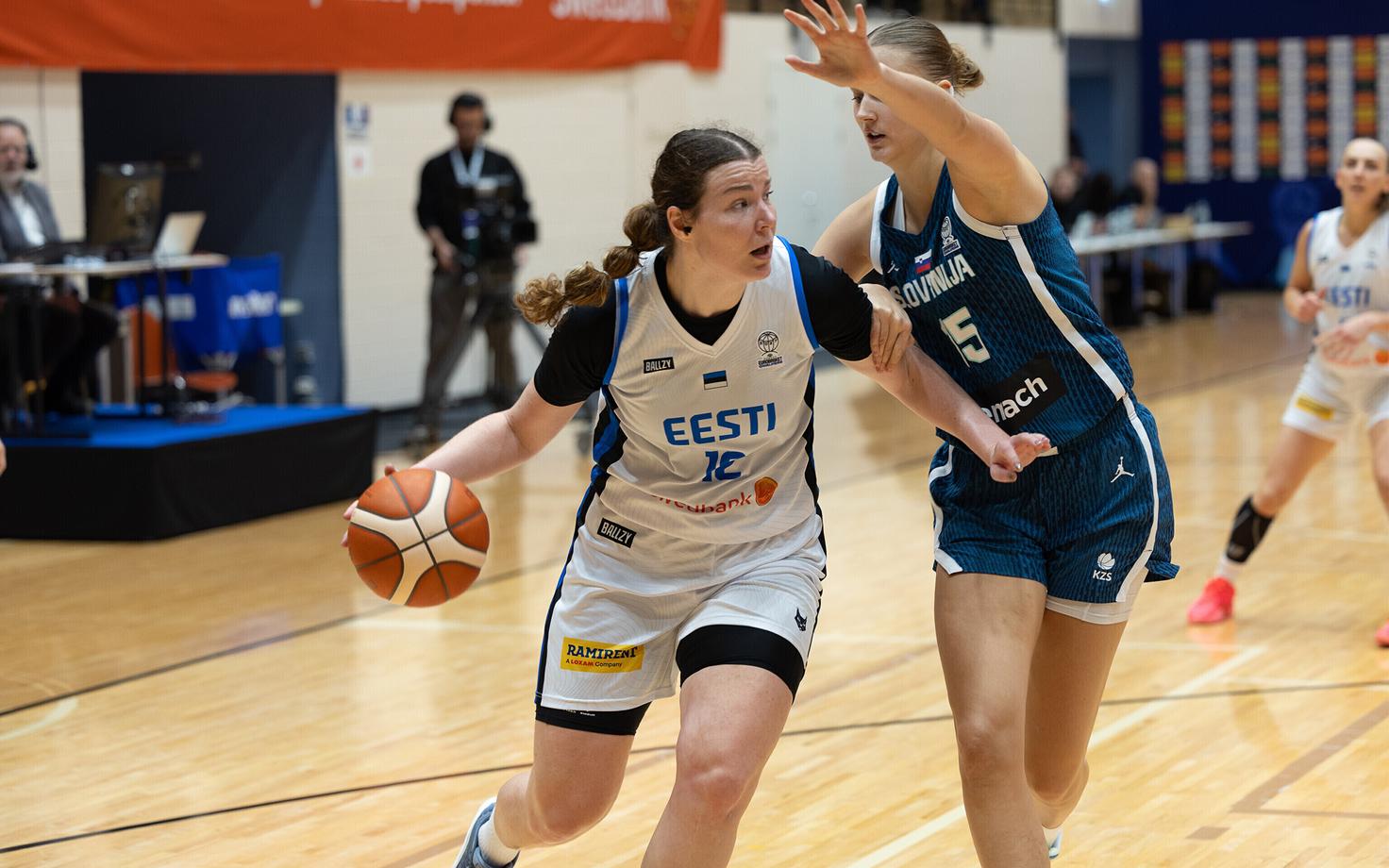 Korvpalli naiste EM-valikmäng. Eesti - Sloveenia