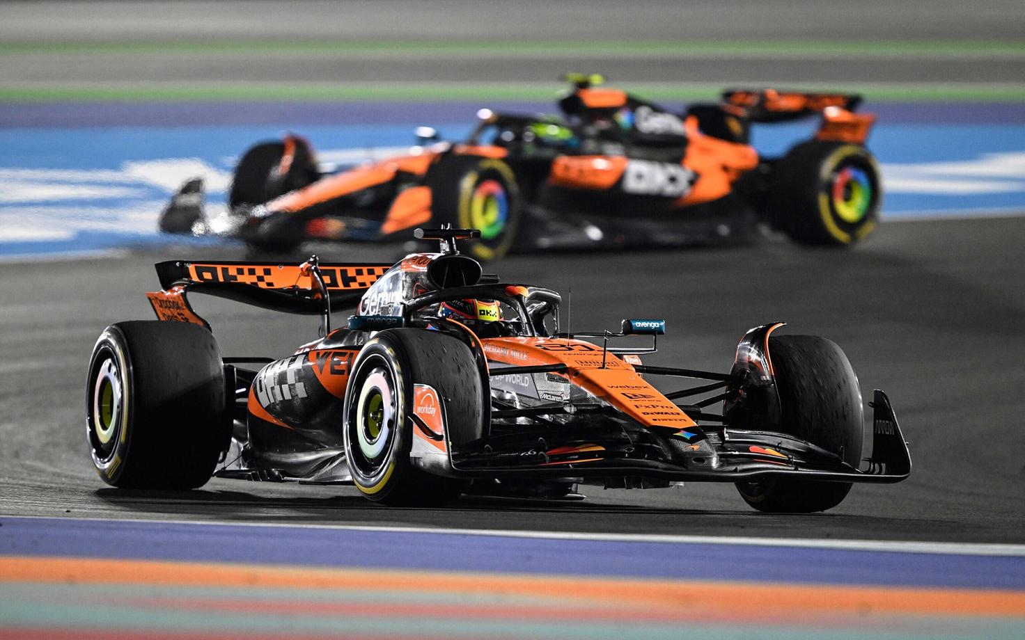 Oscar Piastri ja Lando Norris (taamal)