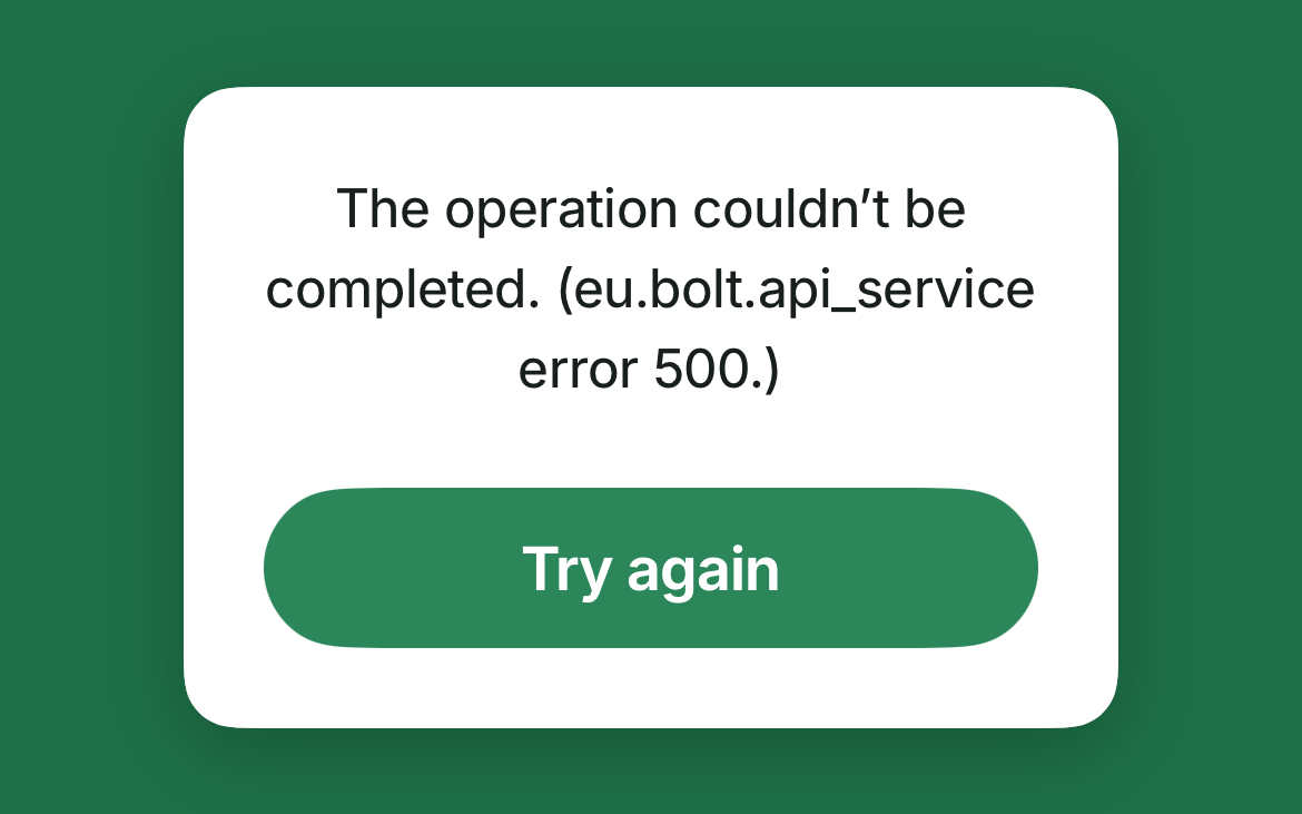 Скриншот с приложения Bolt.