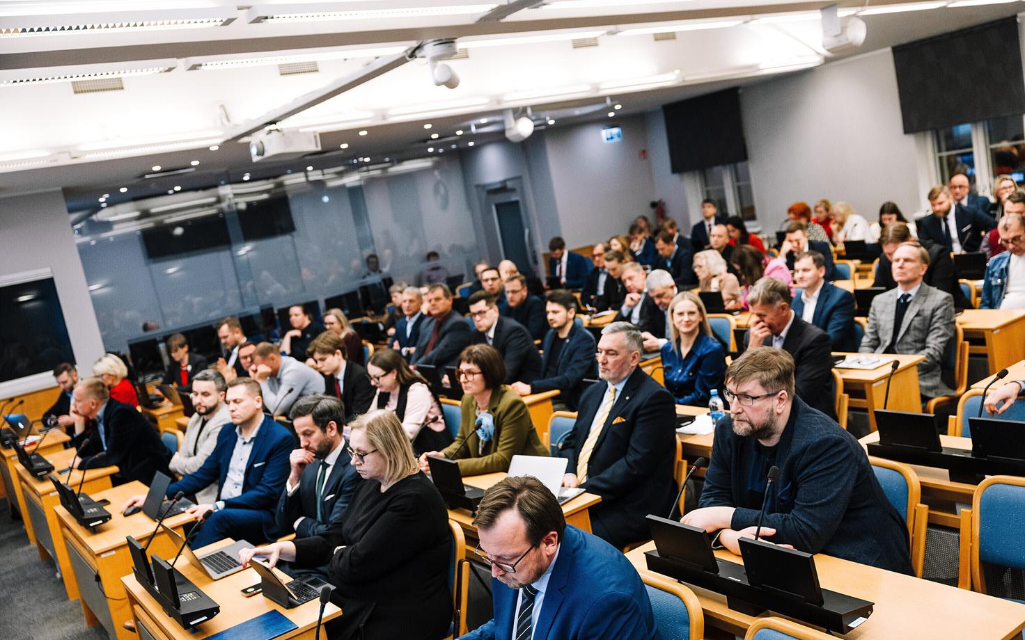 Таллиннское горсобрание, 8 декабря 2025 года.