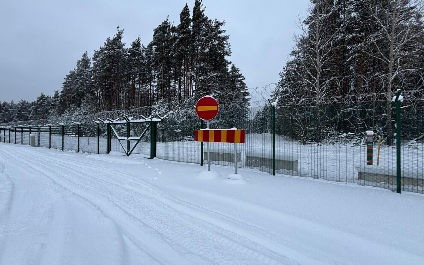Контрольная линия между Эстонией и Россией.