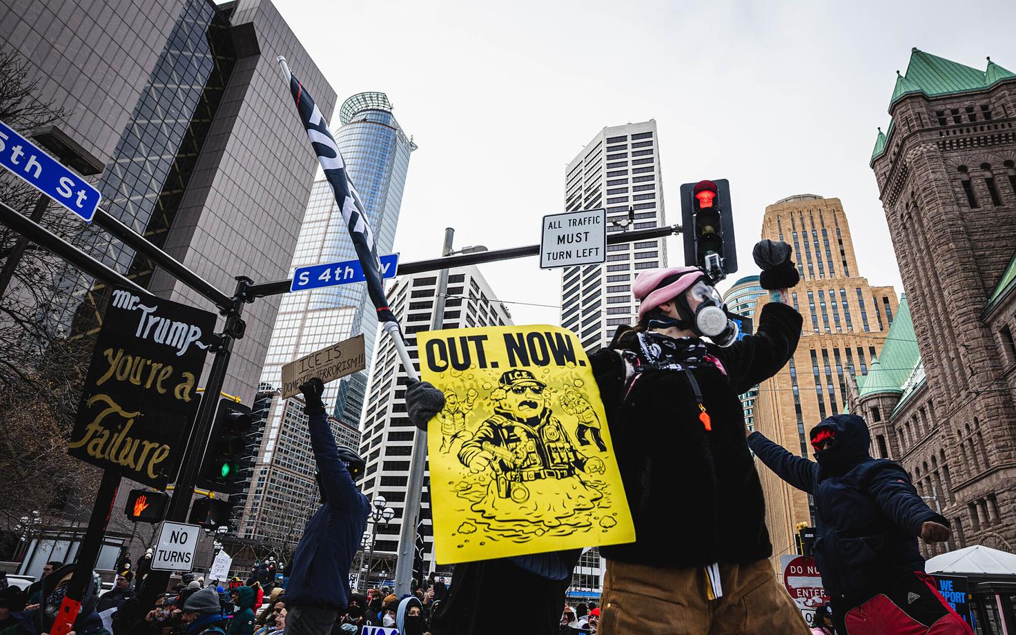 В субботу в Миннеаполисе, США, прошла акция протеста против ICE (Иммиграционной и таможенной службы США).