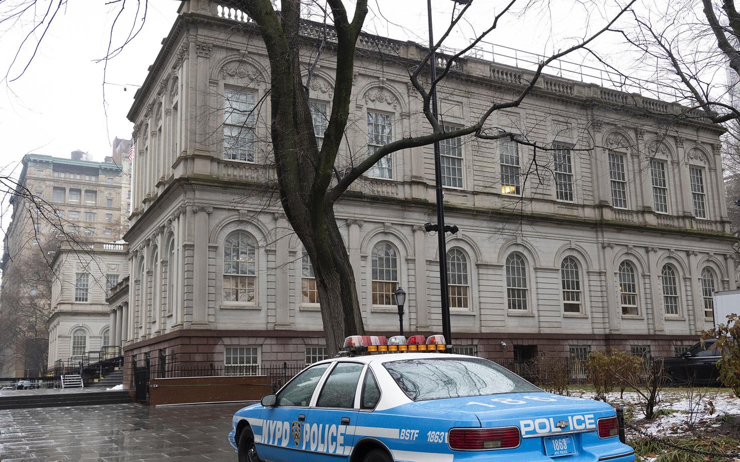 Полицейский автомобиль в Нью-Йорке.
