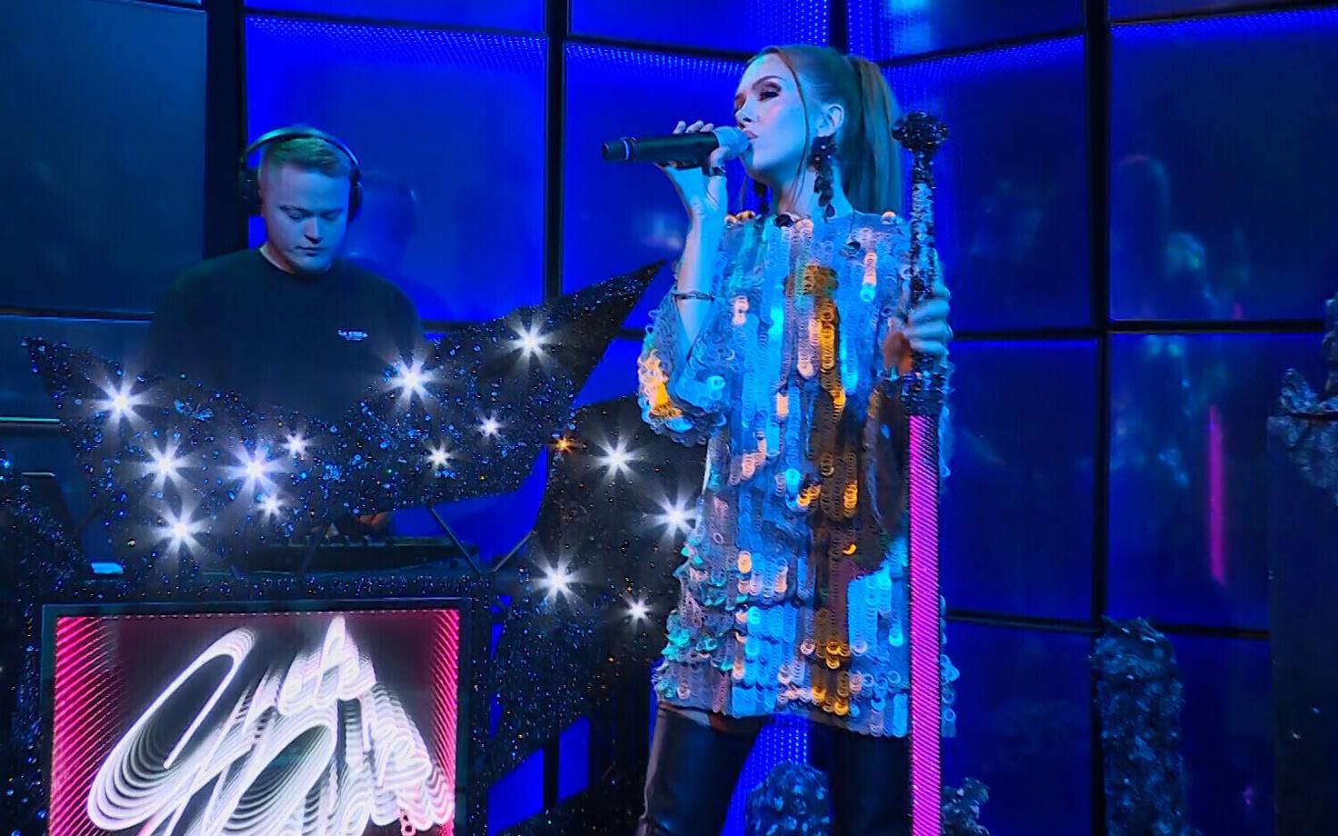 Грете Пая в студии ETV.