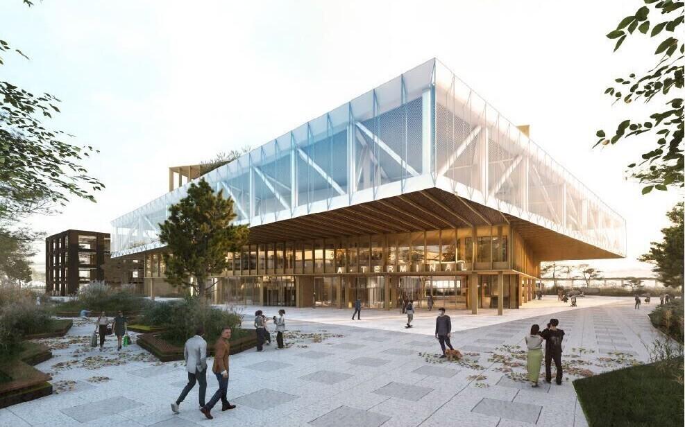 Победивший на архитектурном конкурсе проект застройки территории терминала А.