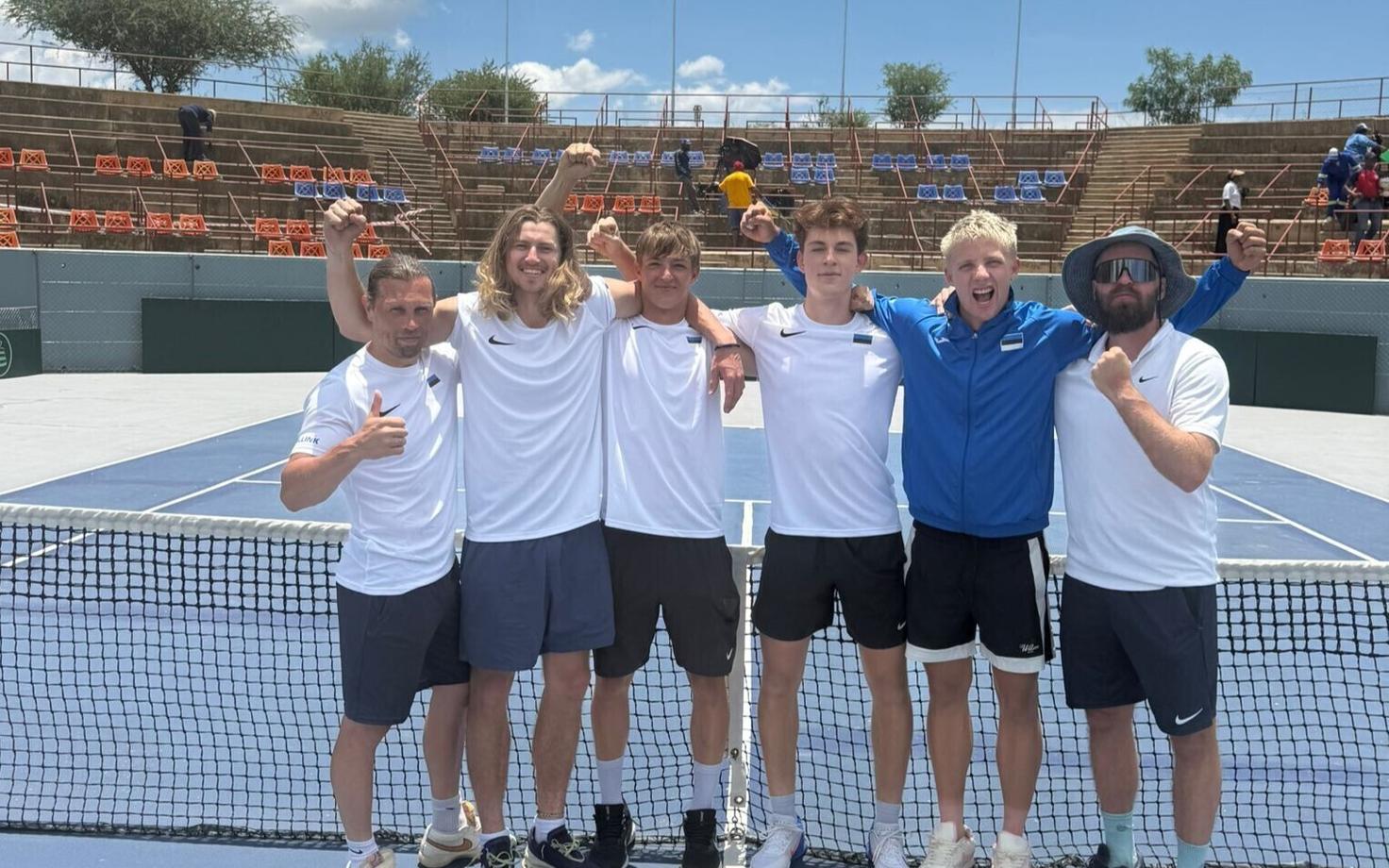 Сборная Эстонии по теннису в Намибии.