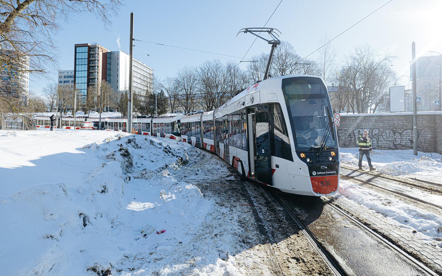 На этой неделе у трамвайной остановки Лубья произошло столкновение трамваев.