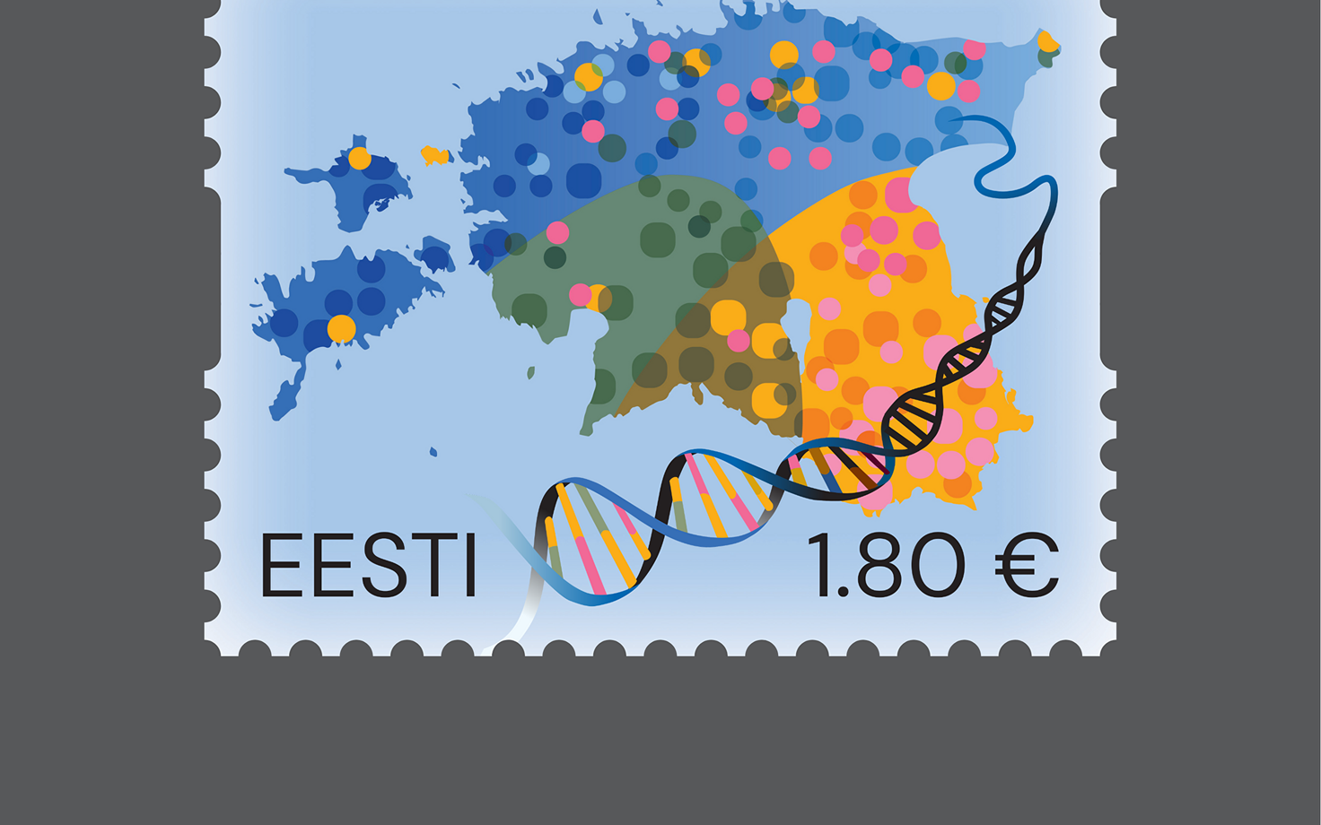 Марка в честь 25-летия Генного фонда.