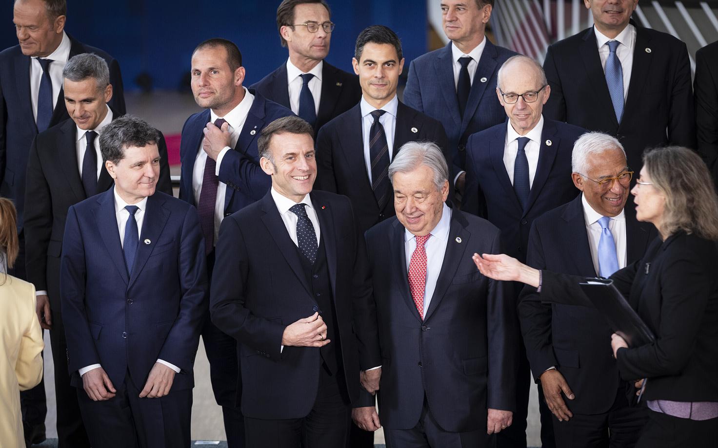 Лидеры стран Евросоюза в Брюсселе.