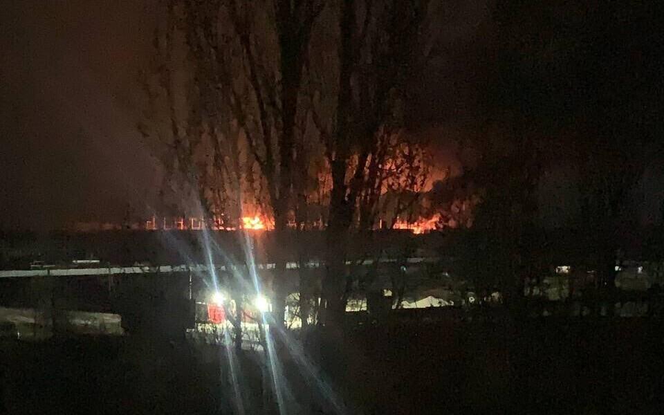 Пожар на Алчевском металлургическом комбинате.