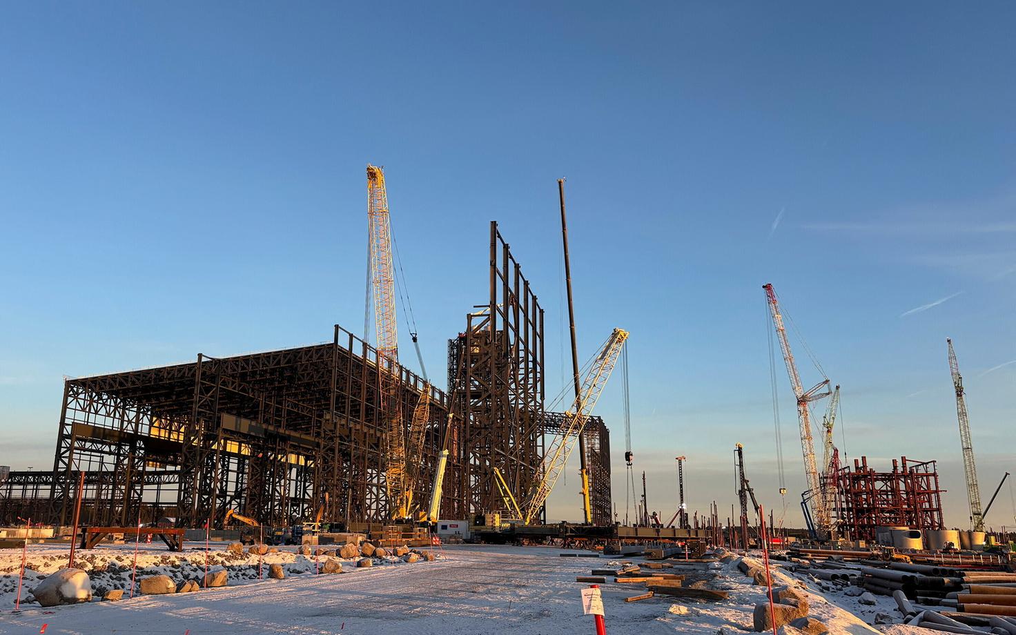 Строящийся завод Stegra в Северной Швеции.