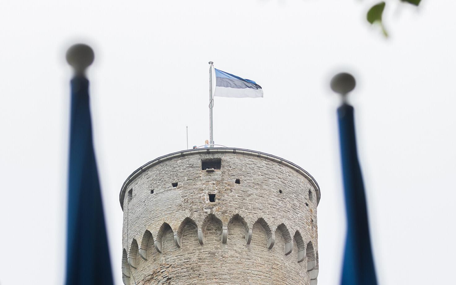 Празднование Дня эстонского флага на Тоомпеа.