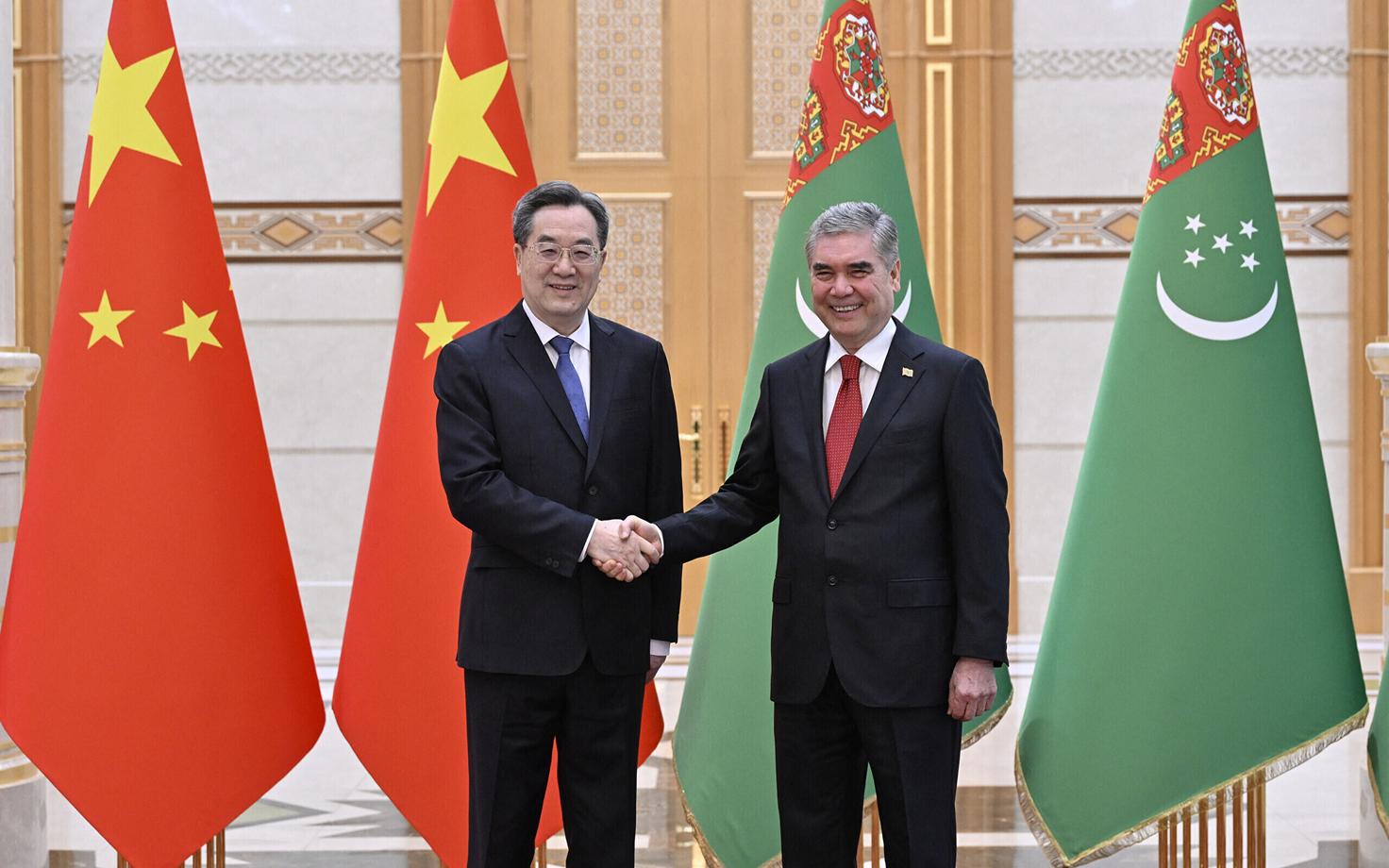 Вице-премьер Китая Дин Сюэсян и президент Туркменистана Гурбангулы Бердымухамедов.